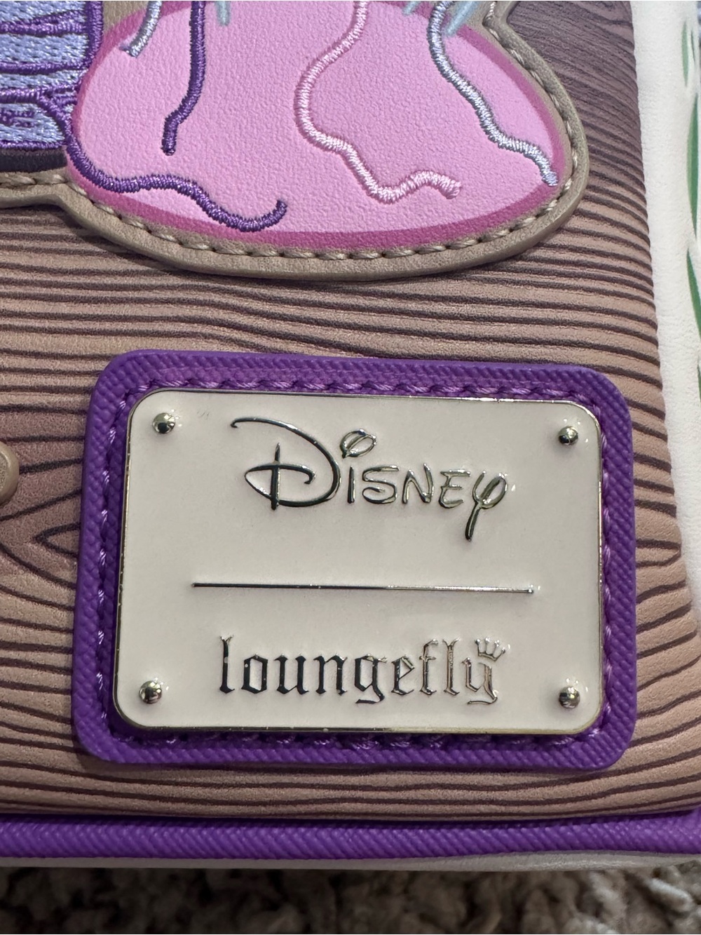 Loungefly Rapunzel Appliqué Mini Backpack - Pink, Purple, Green, Tan - Picture 5 of 5